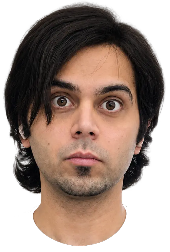 Portrait of Ali Qureshi, alternate expression